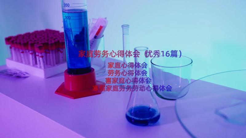 家庭劳务心得体会（优秀16篇）