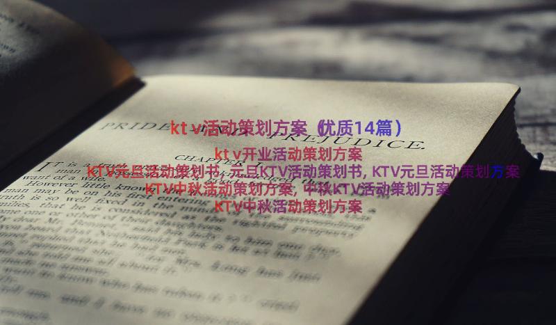 ktv活动策划方案（优质14篇）