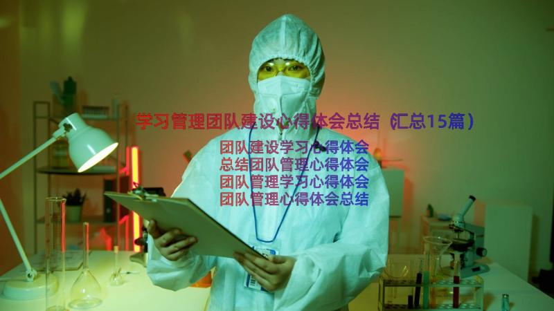 学习管理团队建设心得体会总结（汇总15篇）