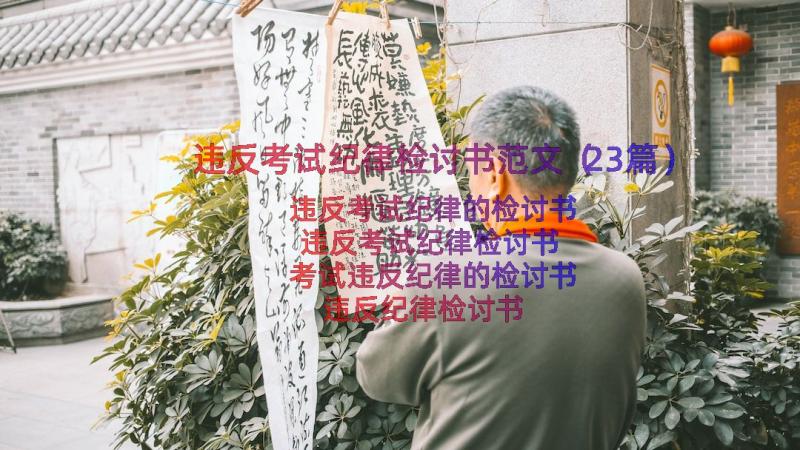 违反考试纪律检讨书范文（23篇）