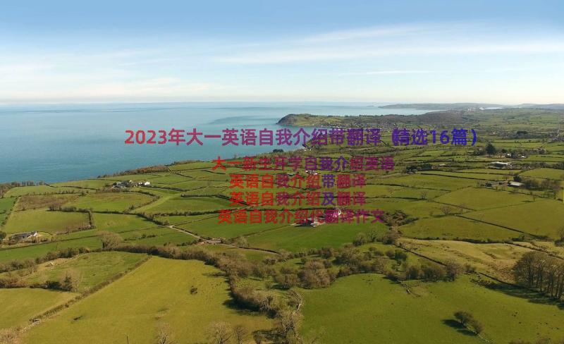 2023年大一英语自我介绍带翻译（精选16篇）