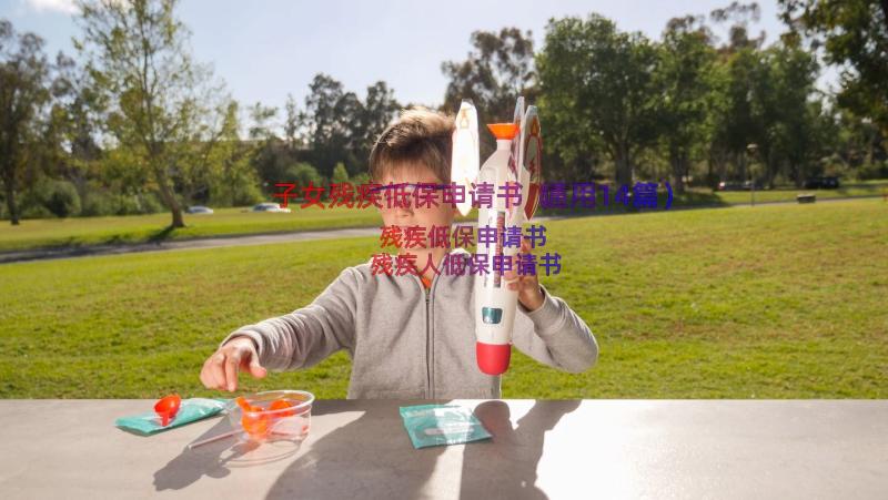 子女残疾低保申请书（通用14篇）