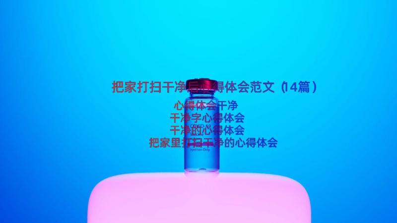 把家打扫干净后心得体会范文（14篇）