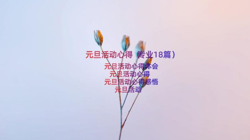 元旦活动心得（专业18篇）