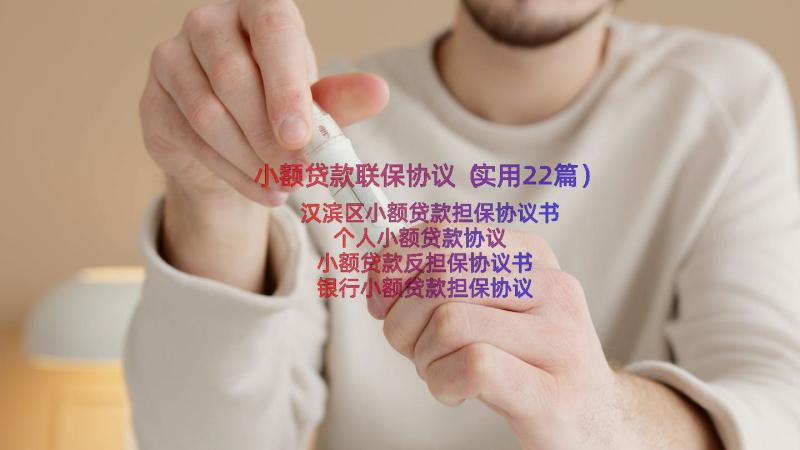 小额贷款联保协议（实用22篇）