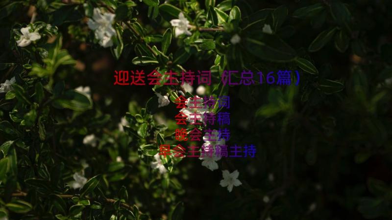 迎送会主持词（汇总16篇）