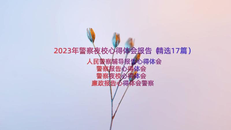 2023年警察夜校心得体会报告（精选17篇）