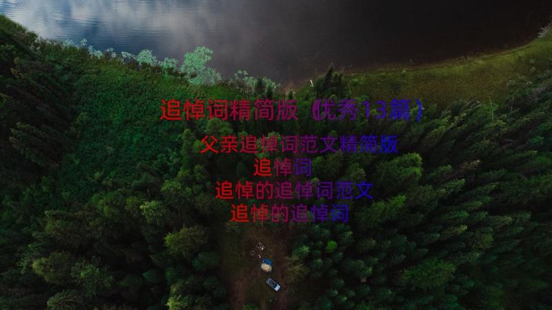 追悼词精简版（优秀13篇）