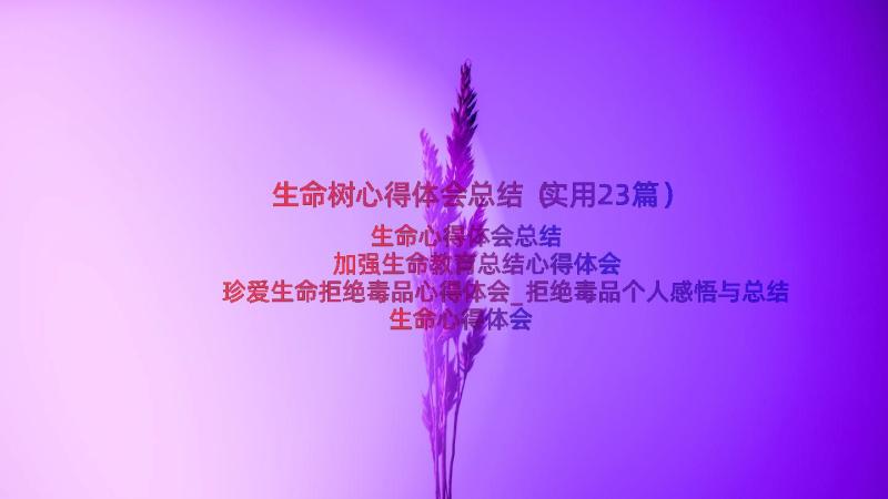 生命树心得体会总结（实用23篇）