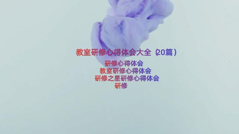 教室研修心得体会大全（20篇）