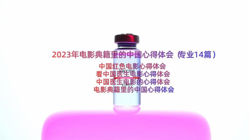 2023年电影典籍里的中国心得体会（专业14篇）