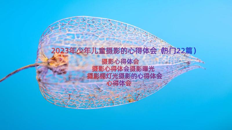 2023年少年儿童摄影的心得体会（热门22篇）