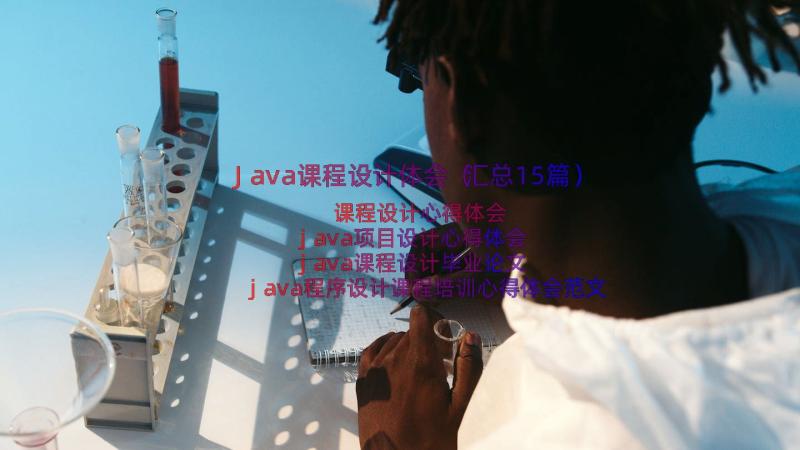 Java课程设计体会（汇总15篇）