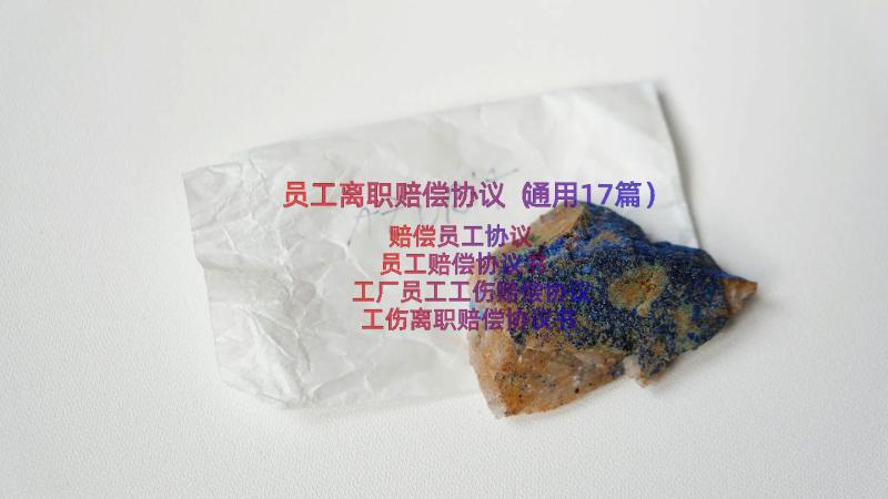 员工离职赔偿协议（通用17篇）