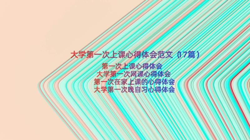 大学第一次上课心得体会范文（17篇）