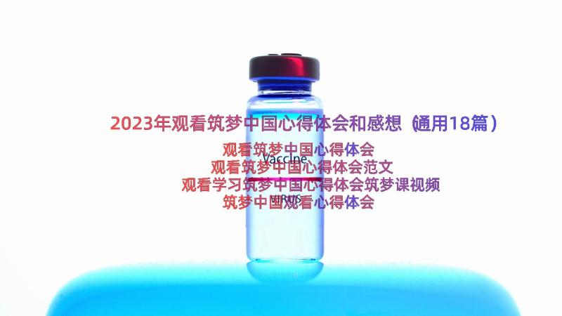 2023年观看筑梦中国心得体会和感想（通用18篇）