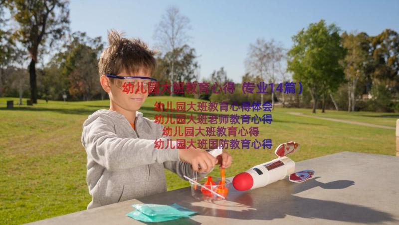 幼儿园大班教育心得（专业14篇）