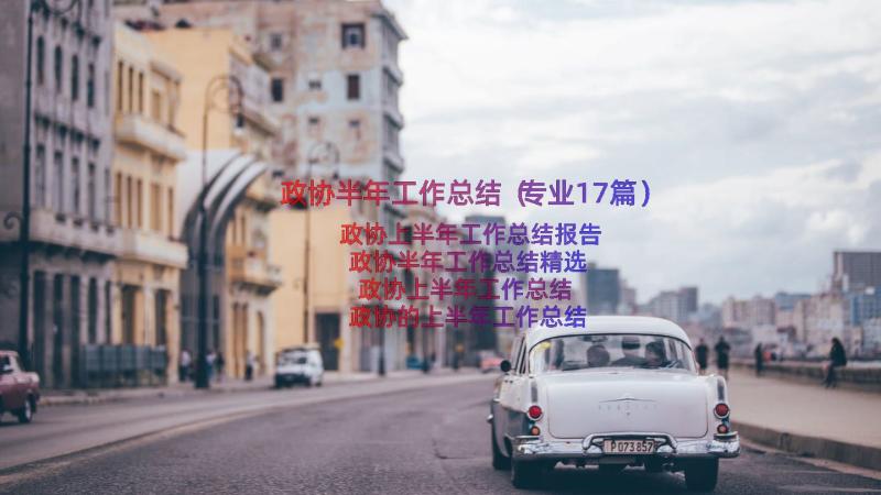 政协半年工作总结（专业17篇）