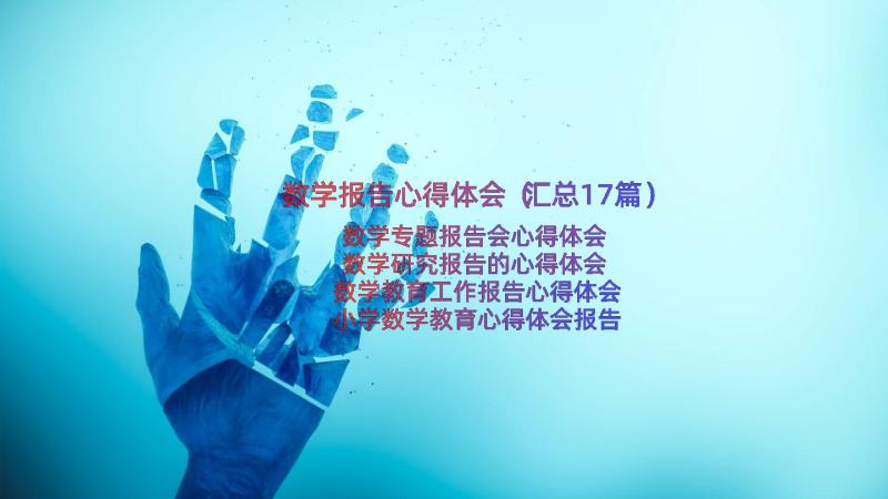 数学报告心得体会（汇总17篇）