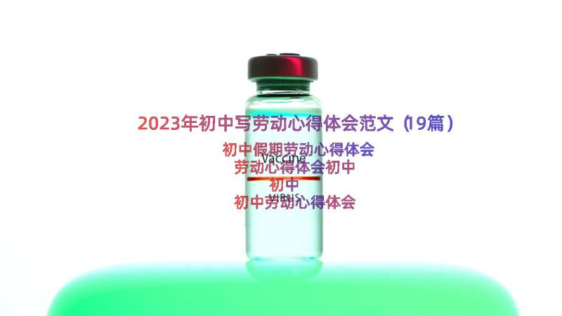 2023年初中写劳动心得体会范文（19篇）