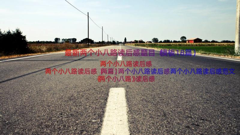 最新两个小八路读后感题目（模板18篇）