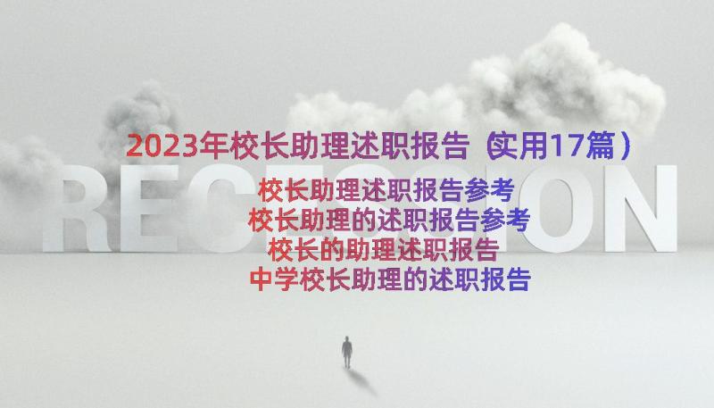 2023年校长助理述职报告（实用17篇）