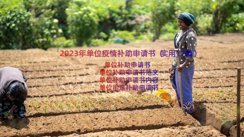 2023年单位疫情补助申请书（实用17篇）