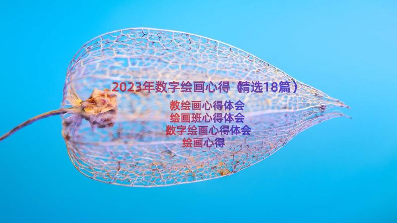 2023年数字绘画心得（精选18篇）