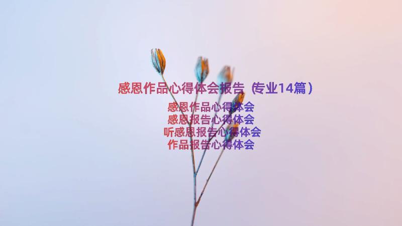 感恩作品心得体会报告（专业14篇）