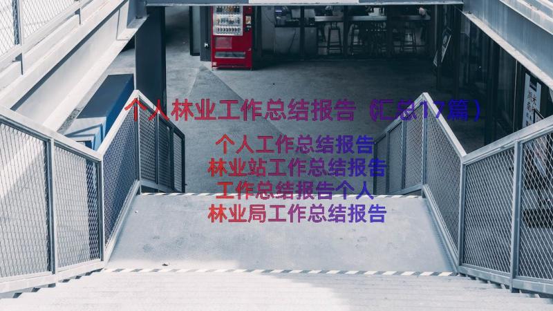 个人林业工作总结报告（汇总17篇）