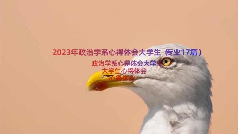 2023年政治学系心得体会大学生（专业17篇）