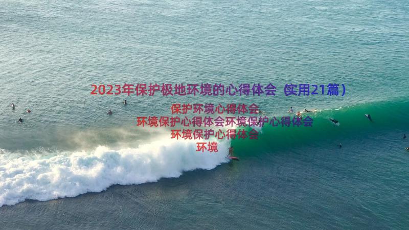 2023年保护极地环境的心得体会（实用21篇）