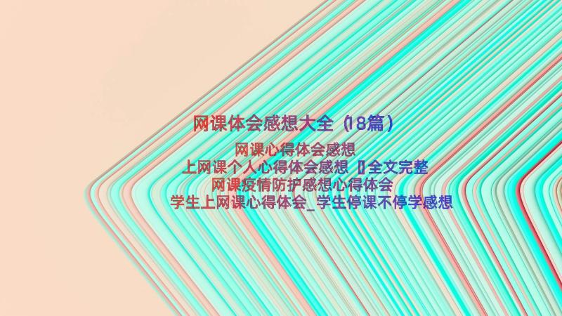 网课体会感想大全（18篇）