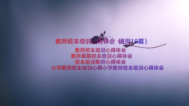 教师校本培训心得体会（通用19篇）