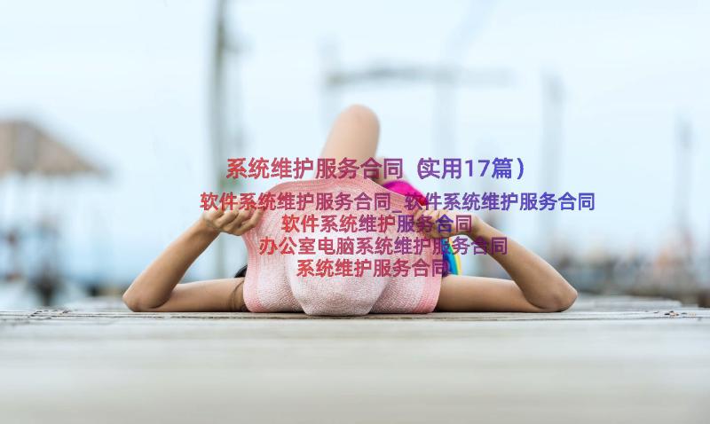 系统维护服务合同（实用17篇）