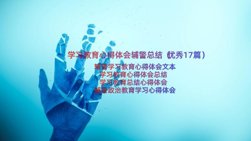 学习教育心得体会辅警总结（优秀17篇）