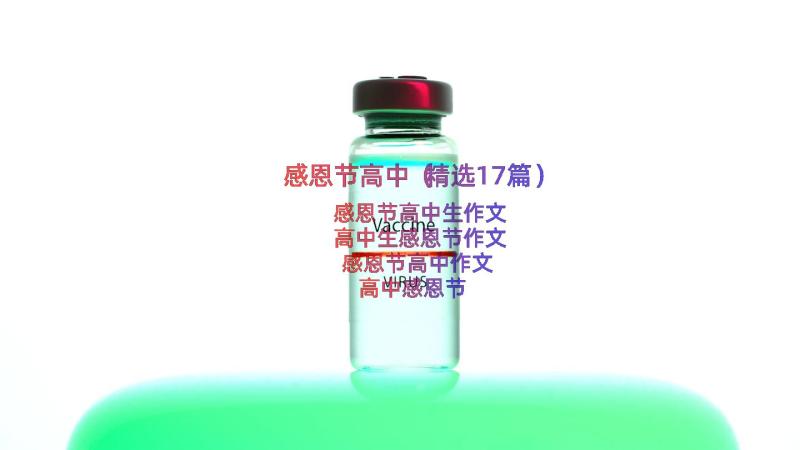 感恩节高中（精选17篇）