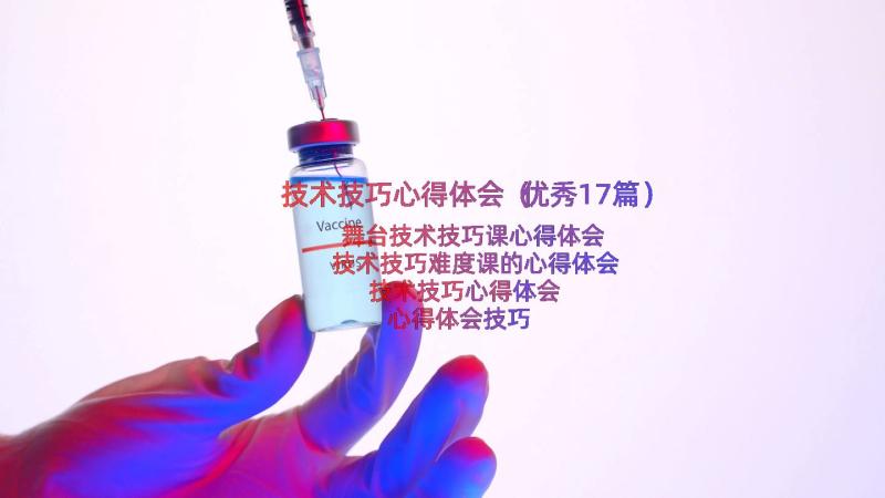 技术技巧心得体会（优秀17篇）