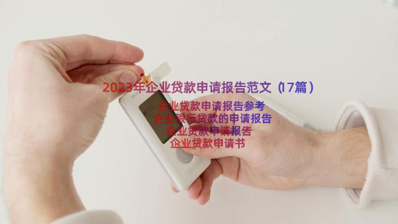 2023年企业贷款申请报告范文（17篇）