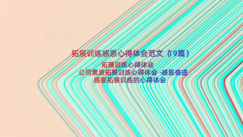 拓展训练感恩心得体会范文（19篇）