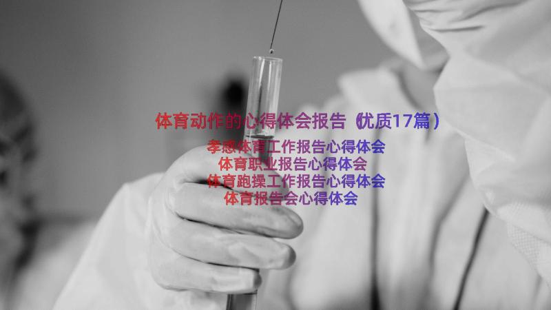 体育动作的心得体会报告（优质17篇）