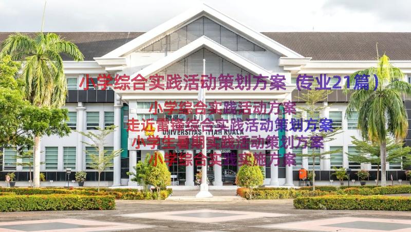 小学综合实践活动策划方案（专业21篇）