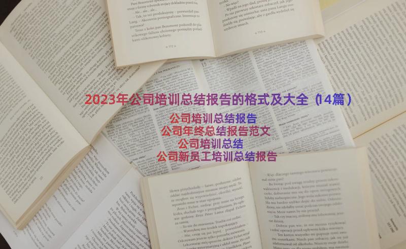 2023年公司培训总结报告的格式及大全（14篇）