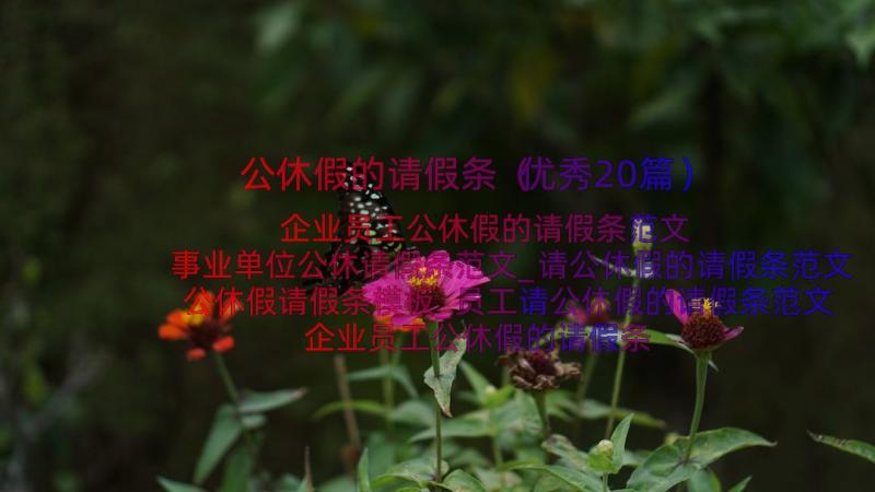 公休假的请假条（优秀20篇）