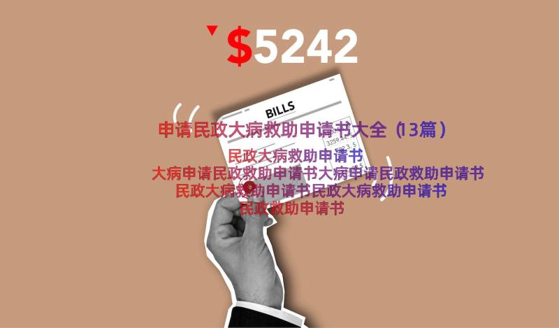 申请民政大病救助申请书大全（13篇）