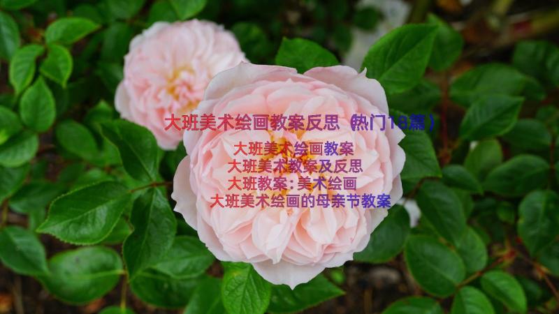 大班美术绘画教案反思（热门18篇）