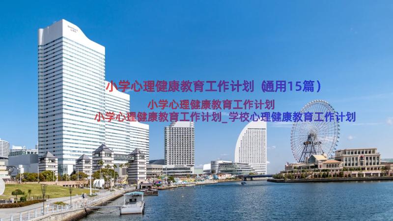 小学心理健康教育工作计划（通用15篇）