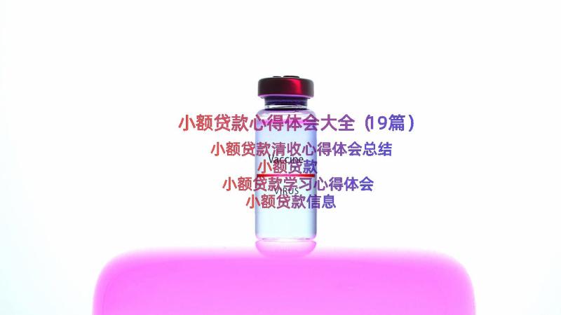 小额贷款心得体会大全（19篇）