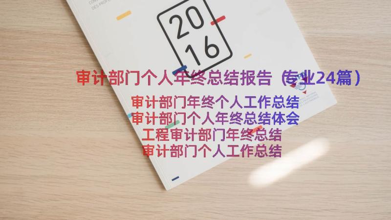 审计部门个人年终总结报告（专业24篇）