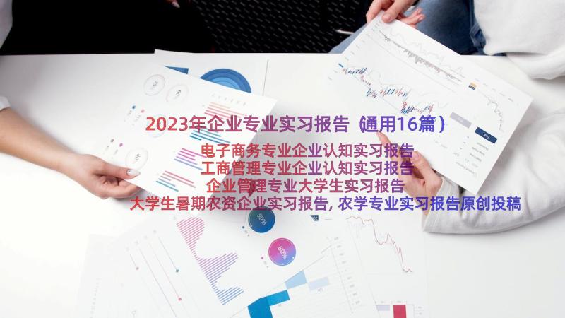 2023年企业专业实习报告（通用16篇）